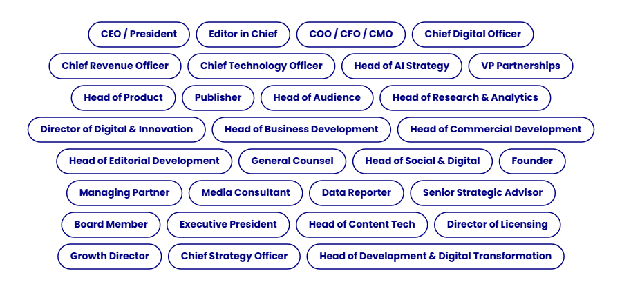 Registered attendees by job title